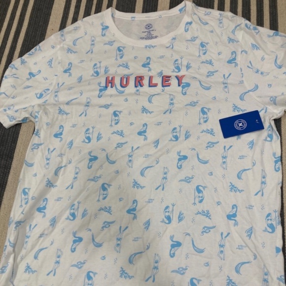 Hurley Mermaid All Over Print T Shirt Size 2XL - Picture 1 of 4